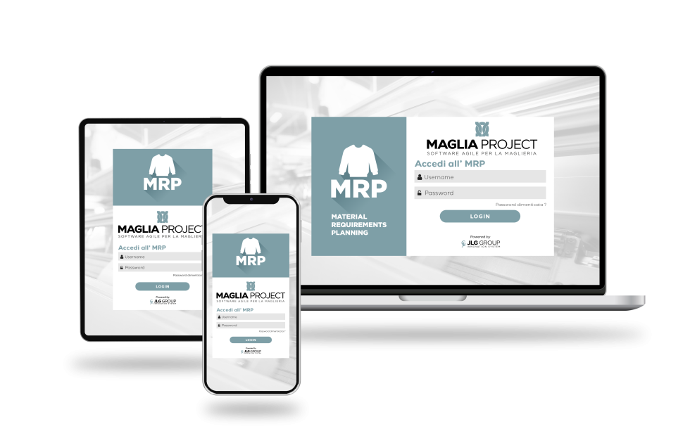 Maglia Project sullo schermo di un portatile, di un tablet e di uno smartphone