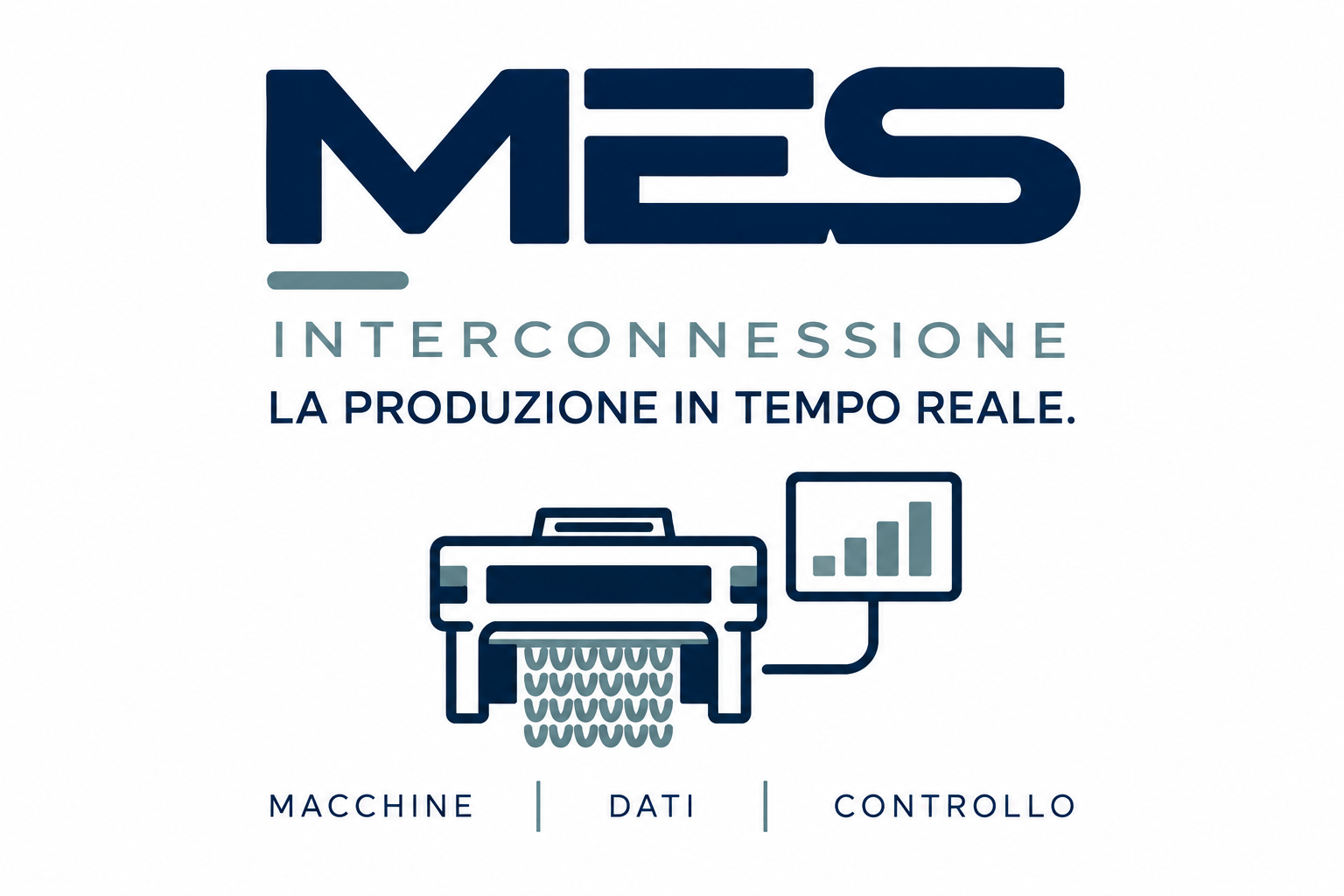 Logo Maglia Project MES — La produzione in tempo reale.